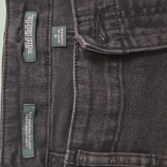NWT Wild Fable Women's Super High Rise Seamed Black Jeans Shorts Size 10 - Picture 4 of 5